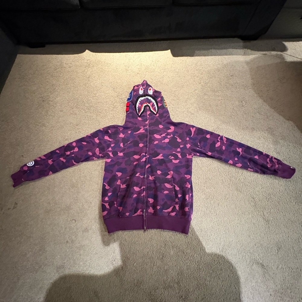 BAPE purple camo hoodie